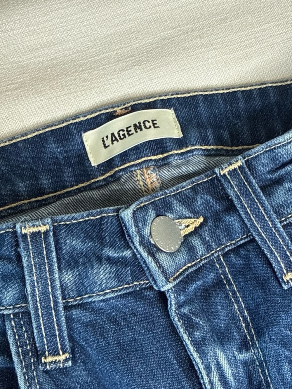 L'AGENCE Dark Blue High-Rise Women's Jeans